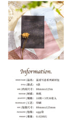 Yoofun 30pcs/pack Large Size Ins Style Material Papers Letter Journal Scrapbooking Background Decoration Paper Memo Pads