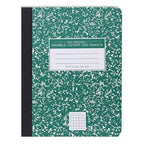 Hard Cover Composition Notebook, Green Marble Comp Book, 9.75″ x 7.5″, 5x5 Grid Graph Ruled, 100 Sheets 200 Pages