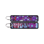 Kawaii Japanese Elf Anime Embroidery Key Fobs Key Tag Motorcycles Cars Backpack Chaveiro Keychain Fashion Keyring Friends Gifts