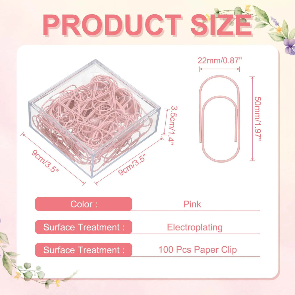 20/50/100Pcs Paper Clip 2inch Non-Skid Metal Paper Clamp Clips Large for Office Supplies Craft Scrapbook Document Note Sorting