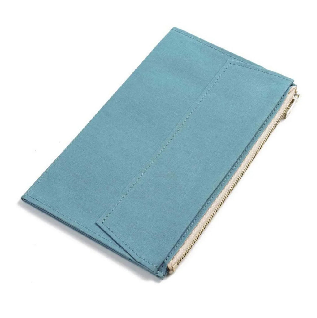Canvas Zipper Card Holder for Travel Notebook, Canvas Storage Bag File Folder Refill Insert for Standard Journals Stationery