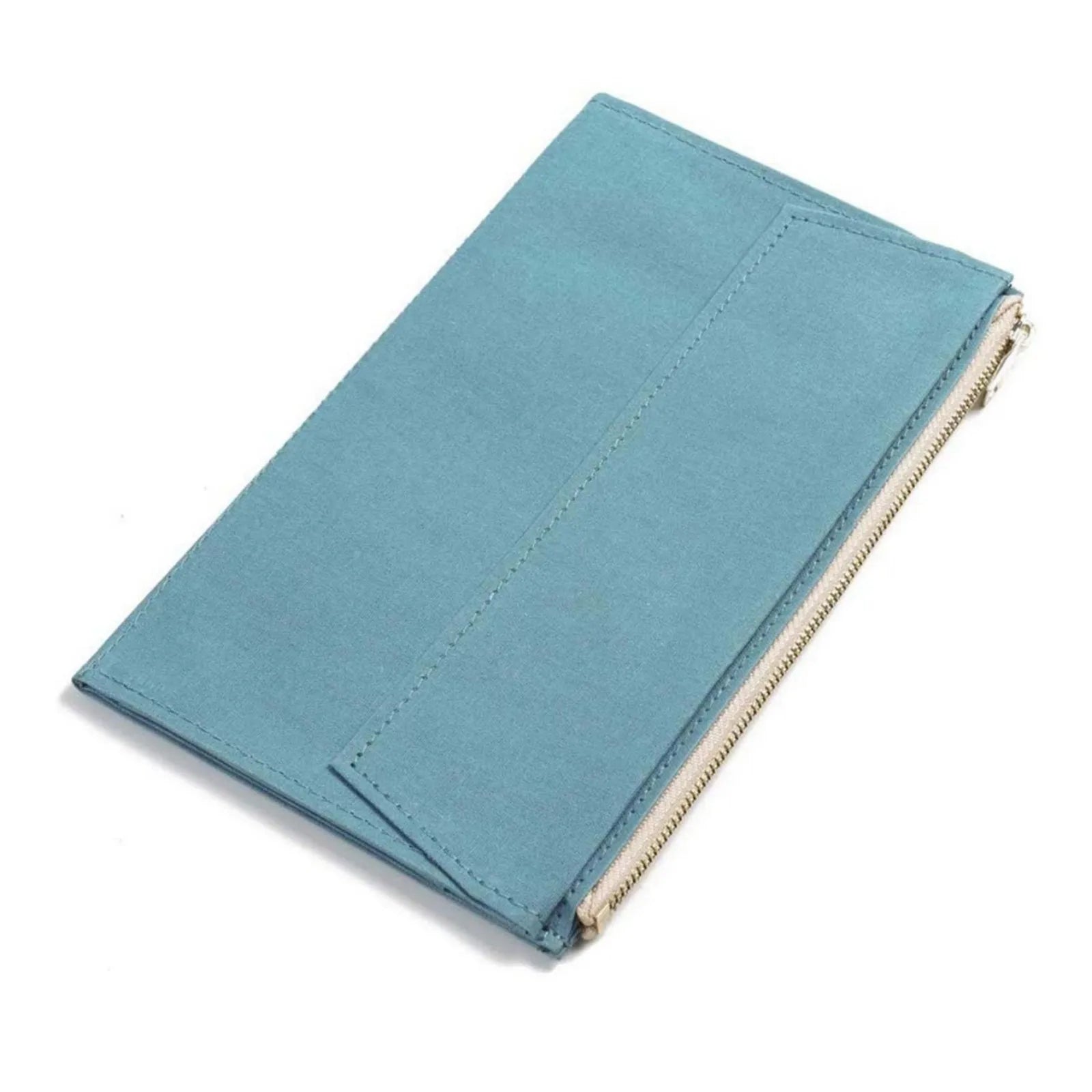 Canvas Zipper Card Holder for Travel Notebook, Canvas Storage Bag File Folder Refill Insert for Standard Journals Stationery