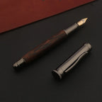 1pc wood Fountain Pen Tiger skin pattern Gun Grey Stationery Office School Supplies new ink pen