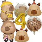 Birthday Decoration Capybara Birthday Invitation Card Cup Tablecloth Plate Napkin Poster Baby Shower Birthday Girl Party Favors