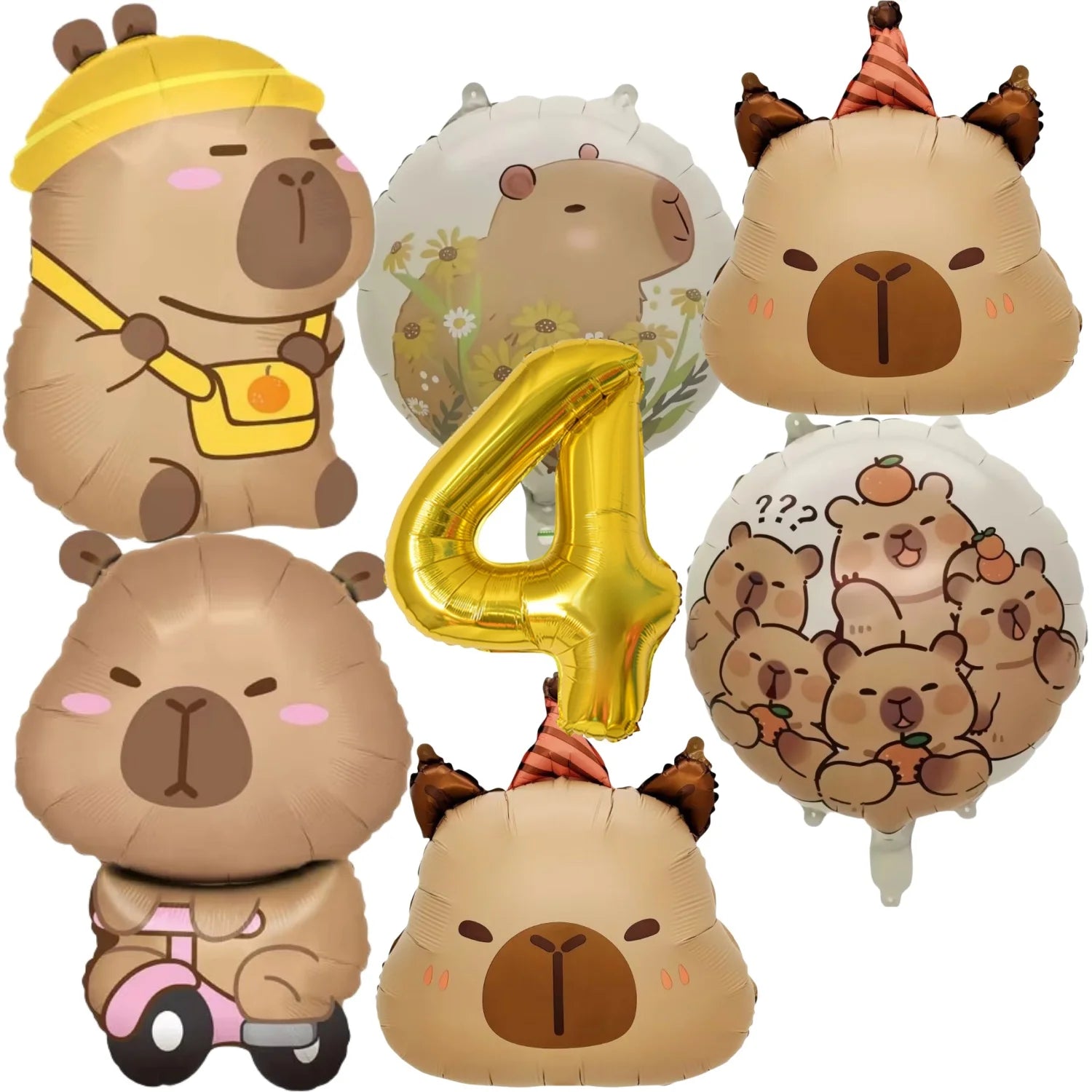 Birthday Decoration Capybara Birthday Invitation Card Cup Tablecloth Plate Napkin Poster Baby Shower Birthday Girl Party Favors
