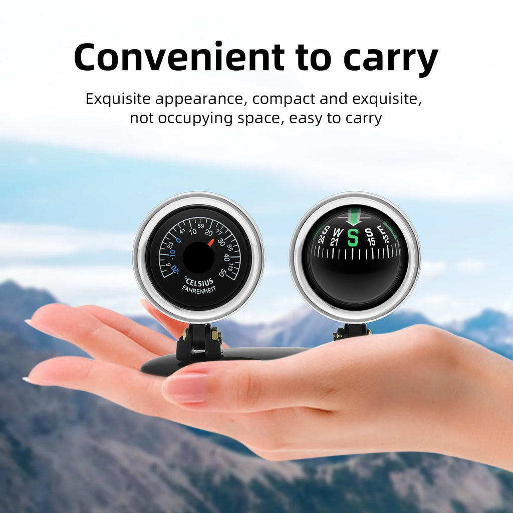 Multifunctional Compass Portable Compact Navigation Device Universal Outdoor High Precision Compass For Car Boat Moto Bicycle