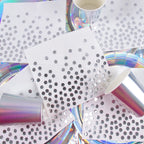 Silver Laser Paper Disposable Tableware Set Dinner Paper Plate Cup Napkin Tablecloth for Birthday Party Retirement Wedding Party
