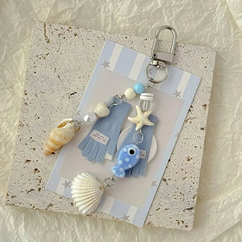 Cute Clouds Star Colourful Mobile Phone Strap Short Wrist Strap Charm Keychain Camera Chain Lanyard Universal Phone Case Lanyard