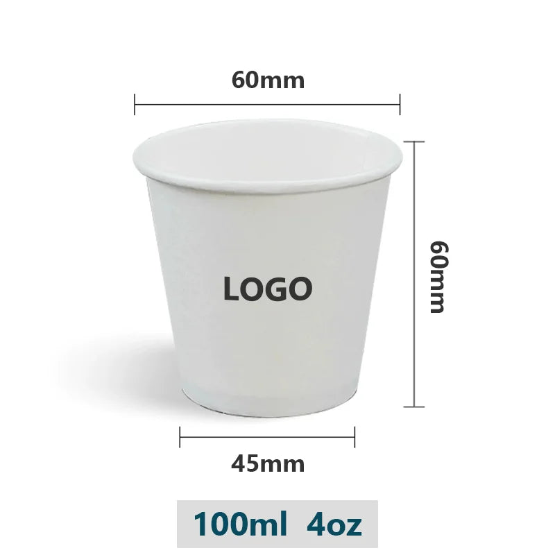 1000pcs Personalized Custom 2.5oz/50ml & 3oz/60ml Espresso Cup Disposable Tasting,9oz/250ml Paper Cups with Logo for Events