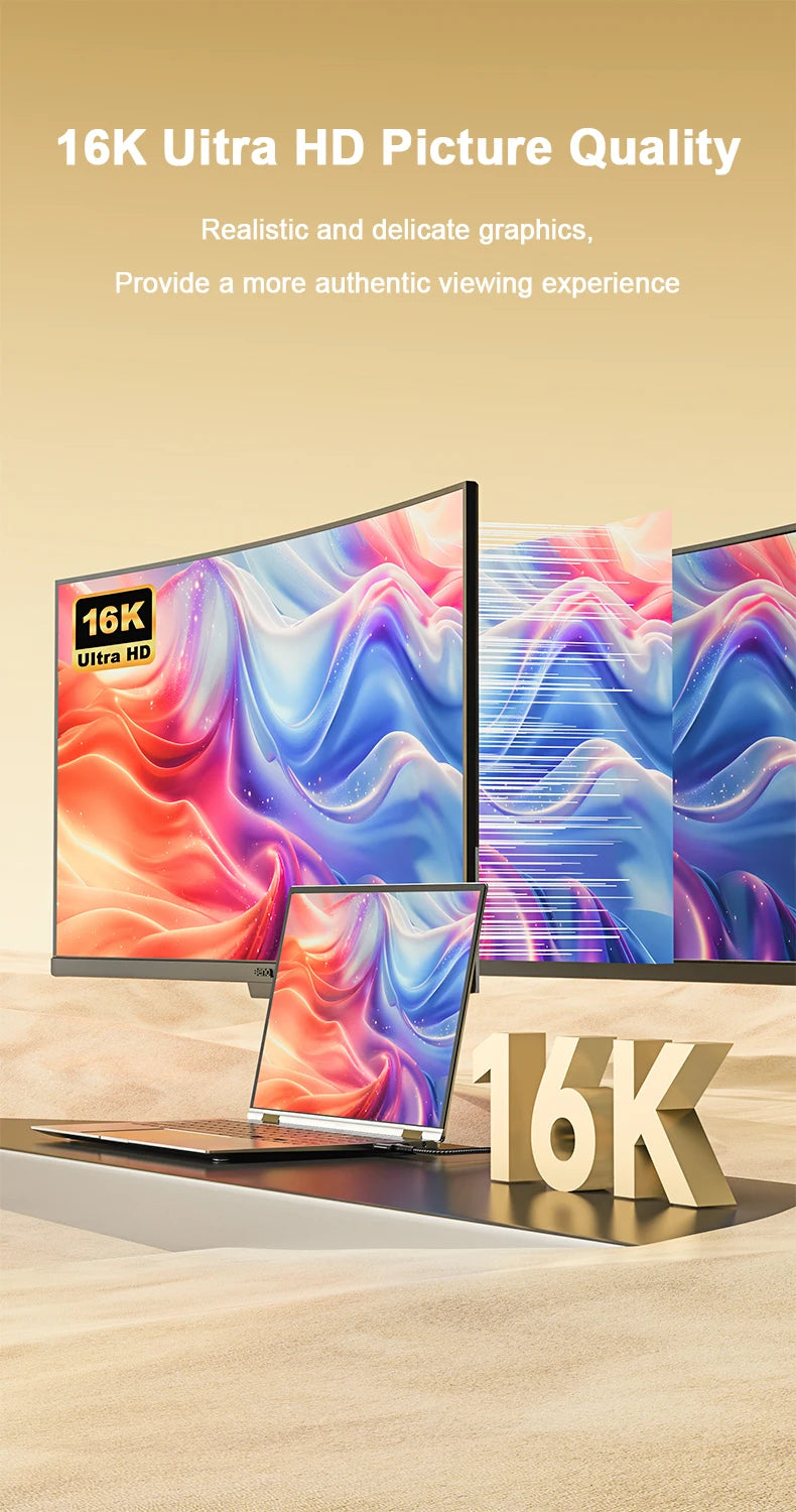 16K HDMI Cable 2.2 High Speed HDMI Braided Cord 16K@60Hz 10K@120Hz HDR 3D Film And Sound Effects For PS4 TV Laptop Monitor
