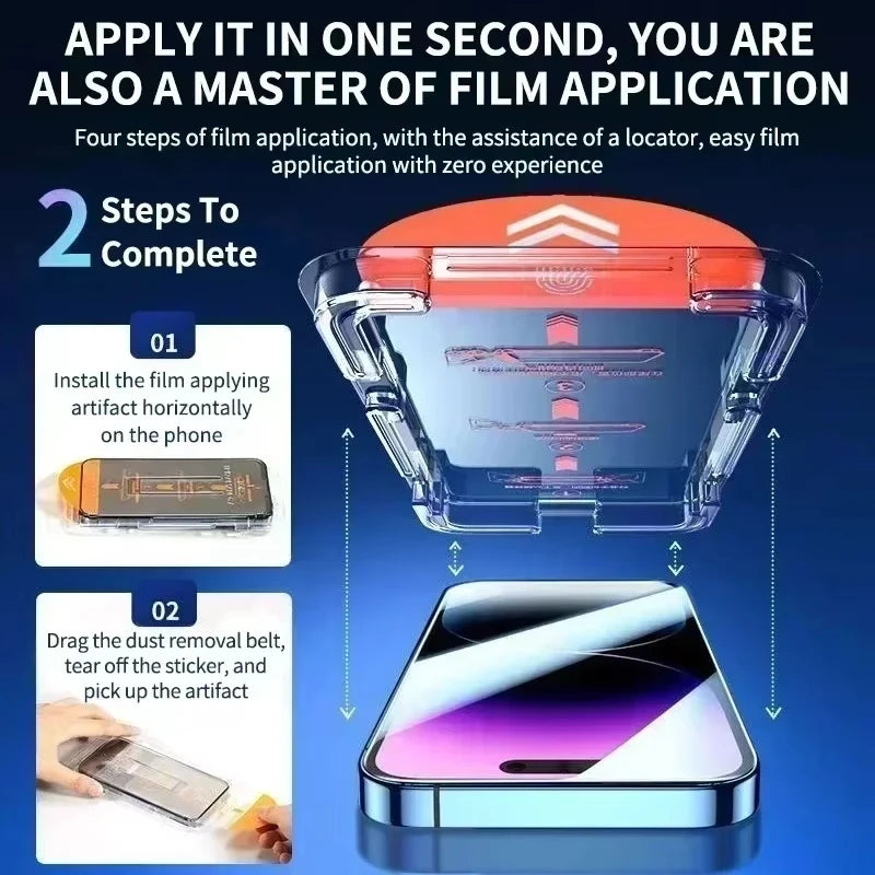 Oleophobic Coating Dust Free Screen Protector For iPhone 17 Pro Max 16 15 18 13 11 12 14 Pro Max SE 16e 7 8 Air Tempered Glass
