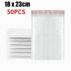 2026 50Pcs Bubble Mailers White Poly Bubble Mailer Self Seal Padded Gift Bag Packaging Envelope Bags Book Shipping Package Bag