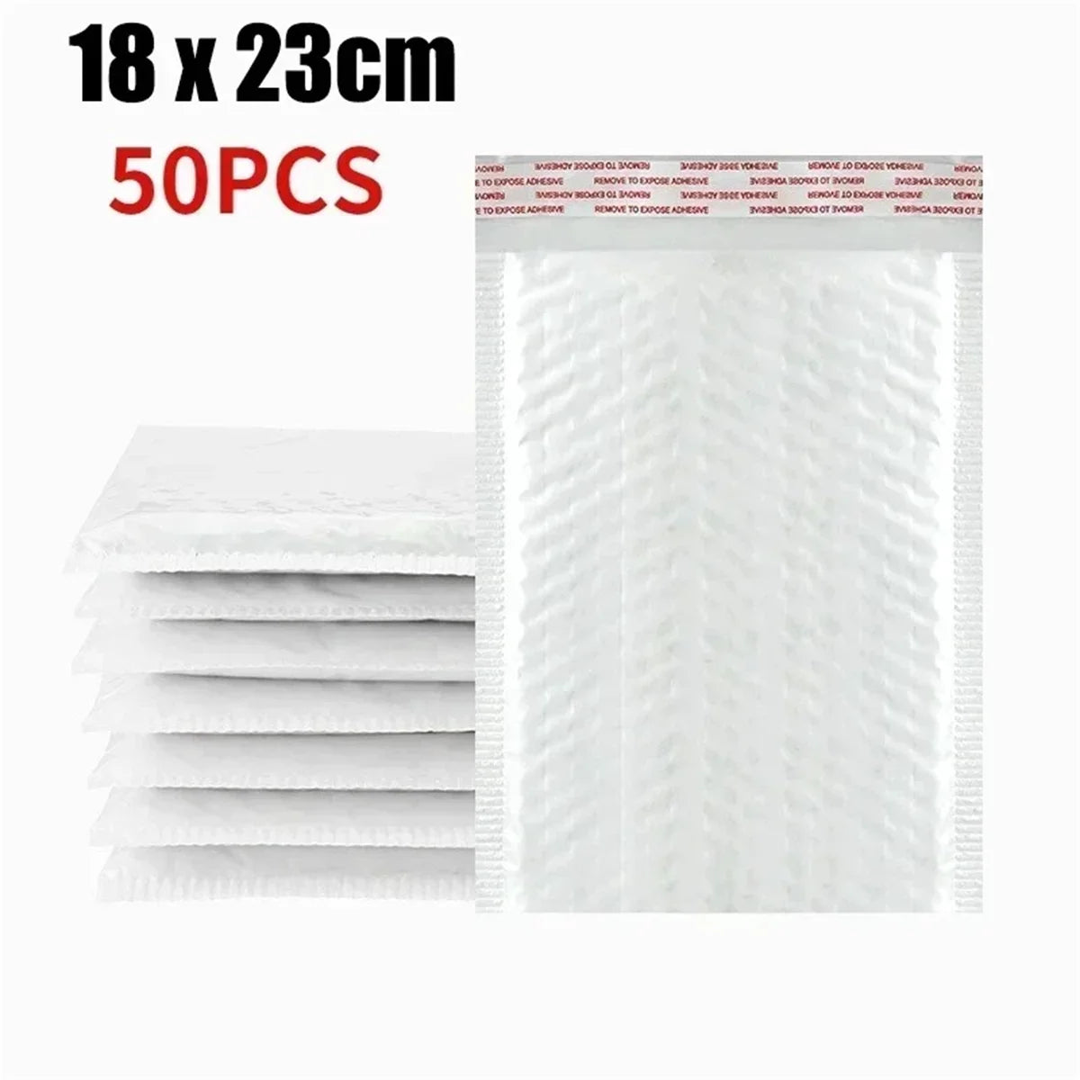 2026 50Pcs Bubble Mailers White Poly Bubble Mailer Self Seal Padded Gift Bag Packaging Envelope Bags Book Shipping Package Bag