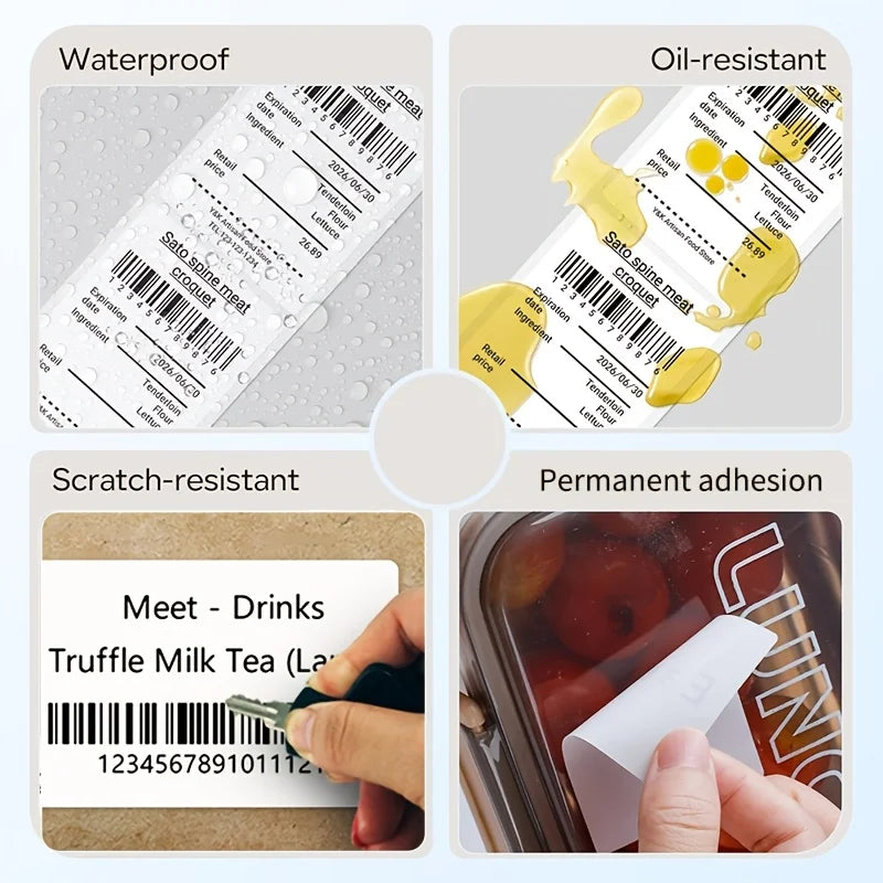 M110 M100 M220 Refill 10 Rolls 50x80mm Thermal Stickers 100Pcs/Roll Multipurpose Shipping Office School Commercial Labels