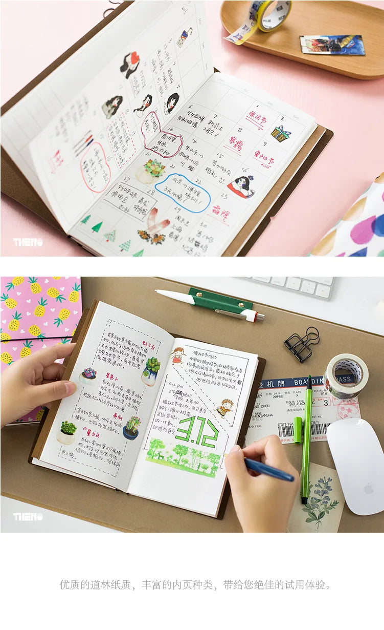 15Sheets Carft Refill Spiral Binder Inner Page Line Blank Craft Grid Inside Paper Stationery