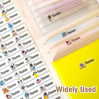200pcs Custom Transparent Astronaut Name Sticker Waterproof Labels Hebrew Personalized First Name Tag for Children Stationery