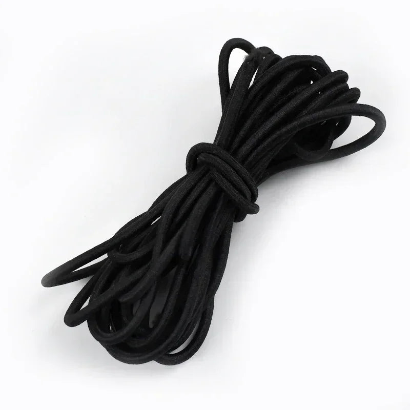 5/10/20/50M 4mm Multicolor Elastic Band Round Hair Bungee Rope Hat Drawstring Rubber Bands Clothes Spring String Cord Sewing Bia