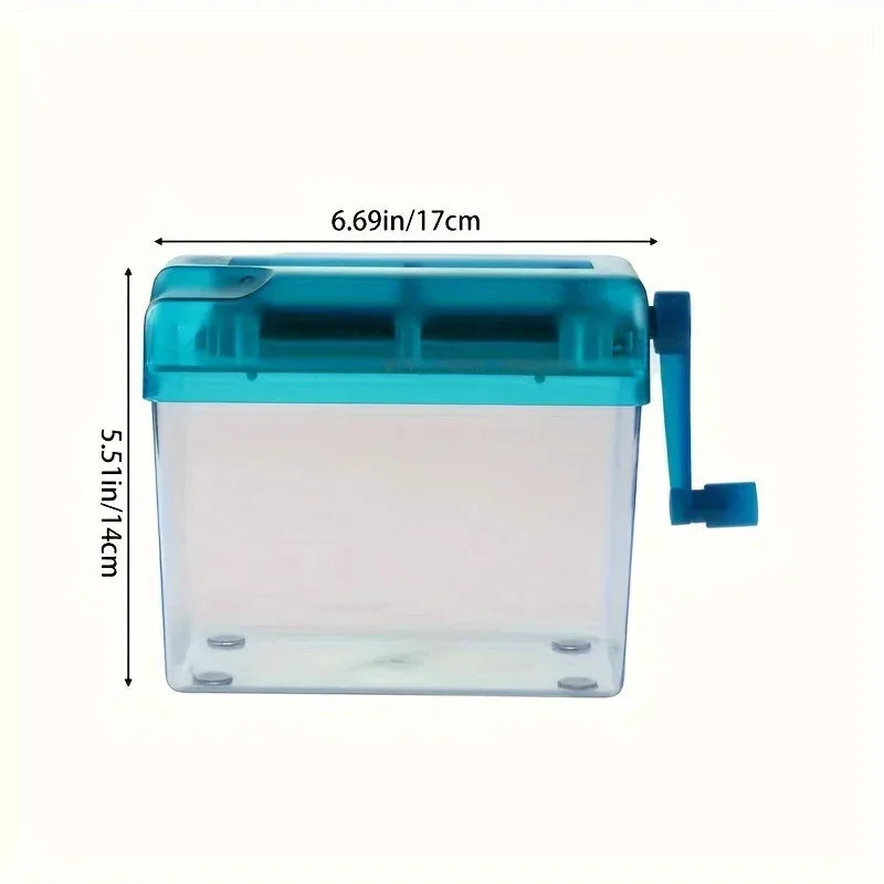 Small Hand-Cranked Shredder - Non-Electric Practical Tool for A4/A6 Paper, Household Paper Shredding Solution