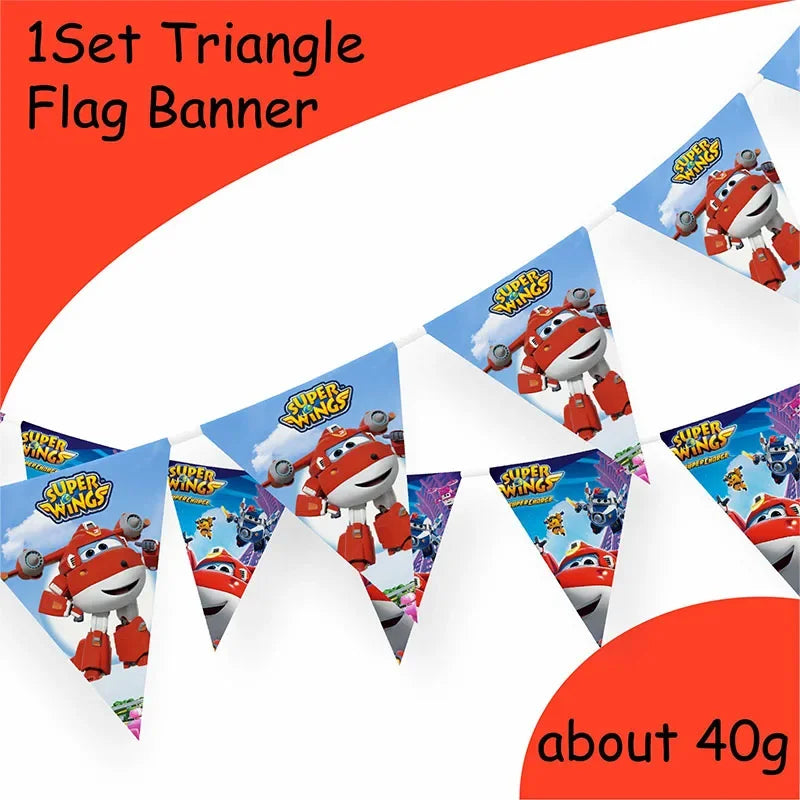 Super Wings Party Supplies Balloons Cup Plates Napkins Tableware For Kids Baby Shower Birthday Party Decoration