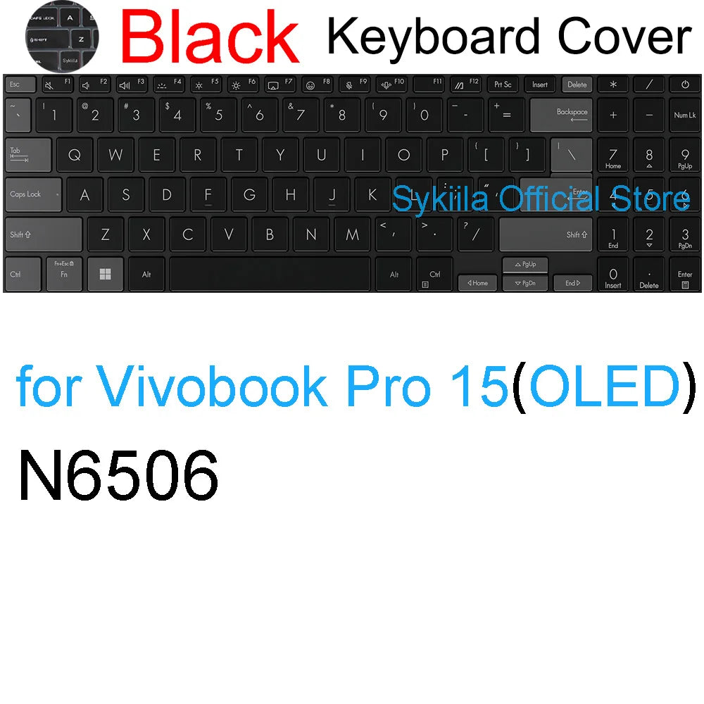 Keyboard Cover for ASUS Vivobook 15 Pro 15X OLED GO S S15 N6506 S5507 S5506 M5506 X1505 M1505 K3504 Silicone Protector Skin Case