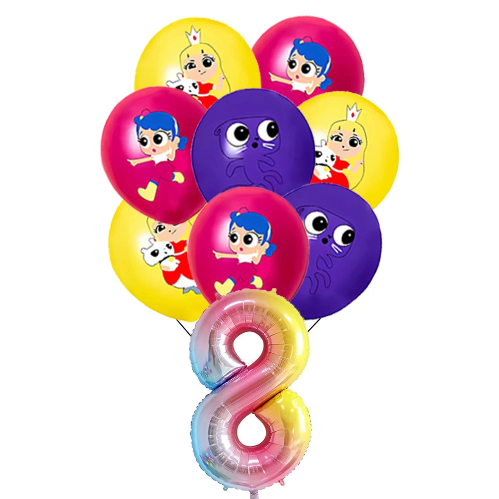 True Rainbow Kingdoms Birthday Party Decoration Disposable Tableware Balloons Paper Plate Napkins kids Baby Shower Supplies