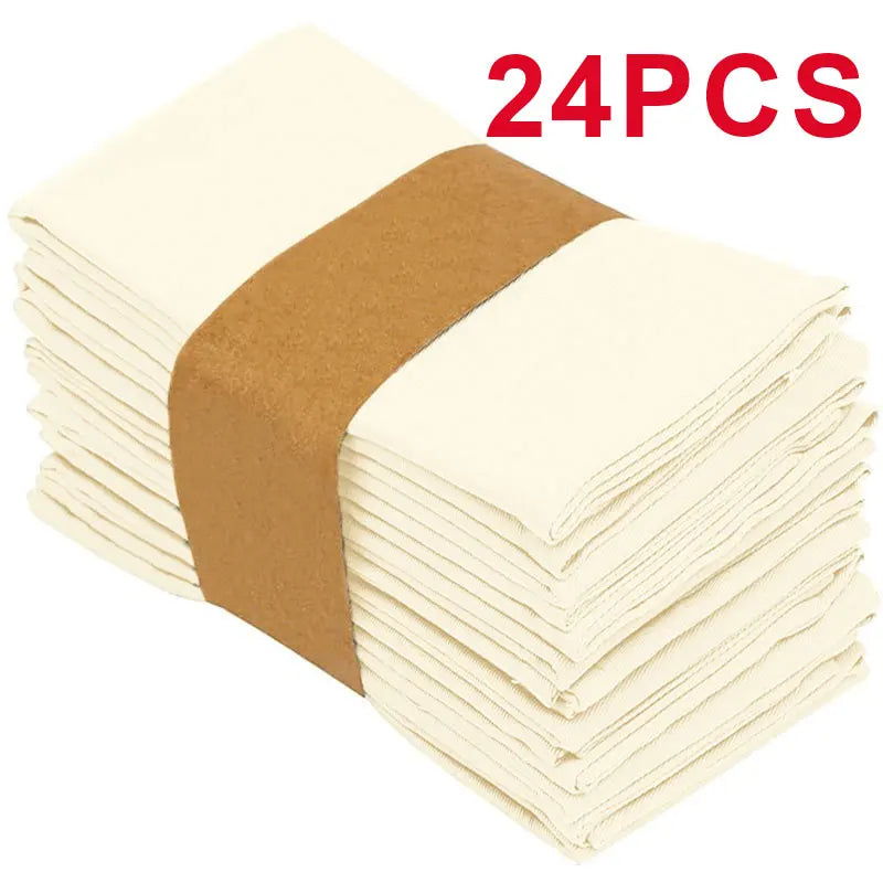 Plain Colour Napkins Durable Polyester Thicken Placemat Reusable for Kitchen Dining  Wedding Decoration