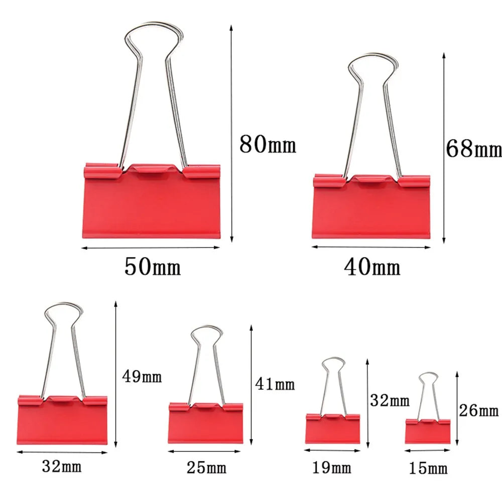 10pcs Red Paperclips Small Stationery Clips Metal Binder Clips Office Clips for Organizing Ticket Bill Receipt Photo Binding