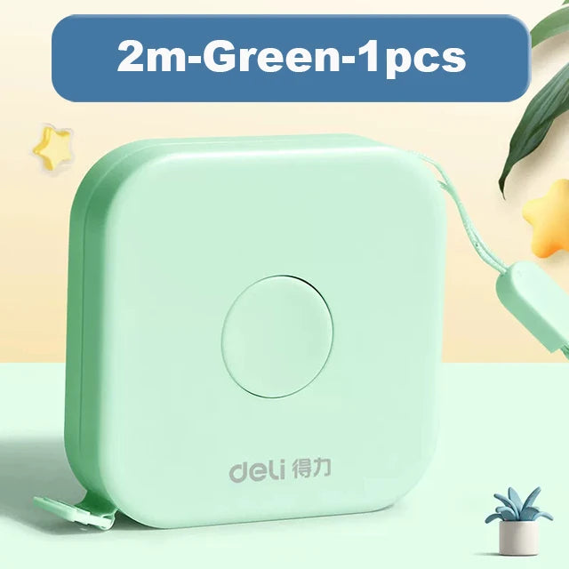 Deli 1/2pcs 2m Measure Tape Soft Rulers Double Scale Sewing Flexible Ruler for Kids Aldult Height Waist Measuring Tailor Ruler