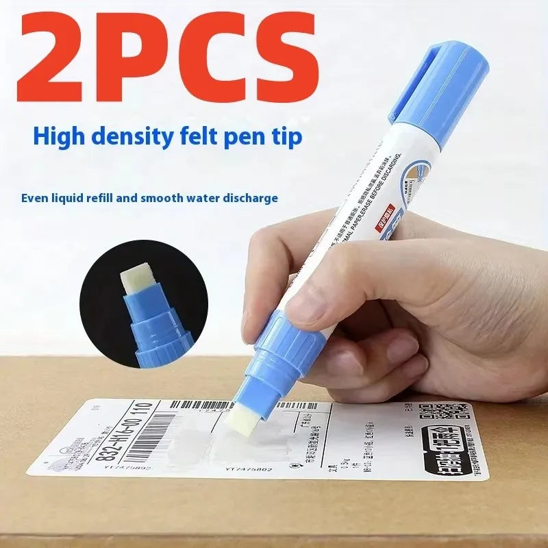 1/2/3 Pack Thermal Paper Correction Fluid Applicator Privacy Text Quick-Dry Cover-Up Liquid Correction Tool Traceless Eraser Pen