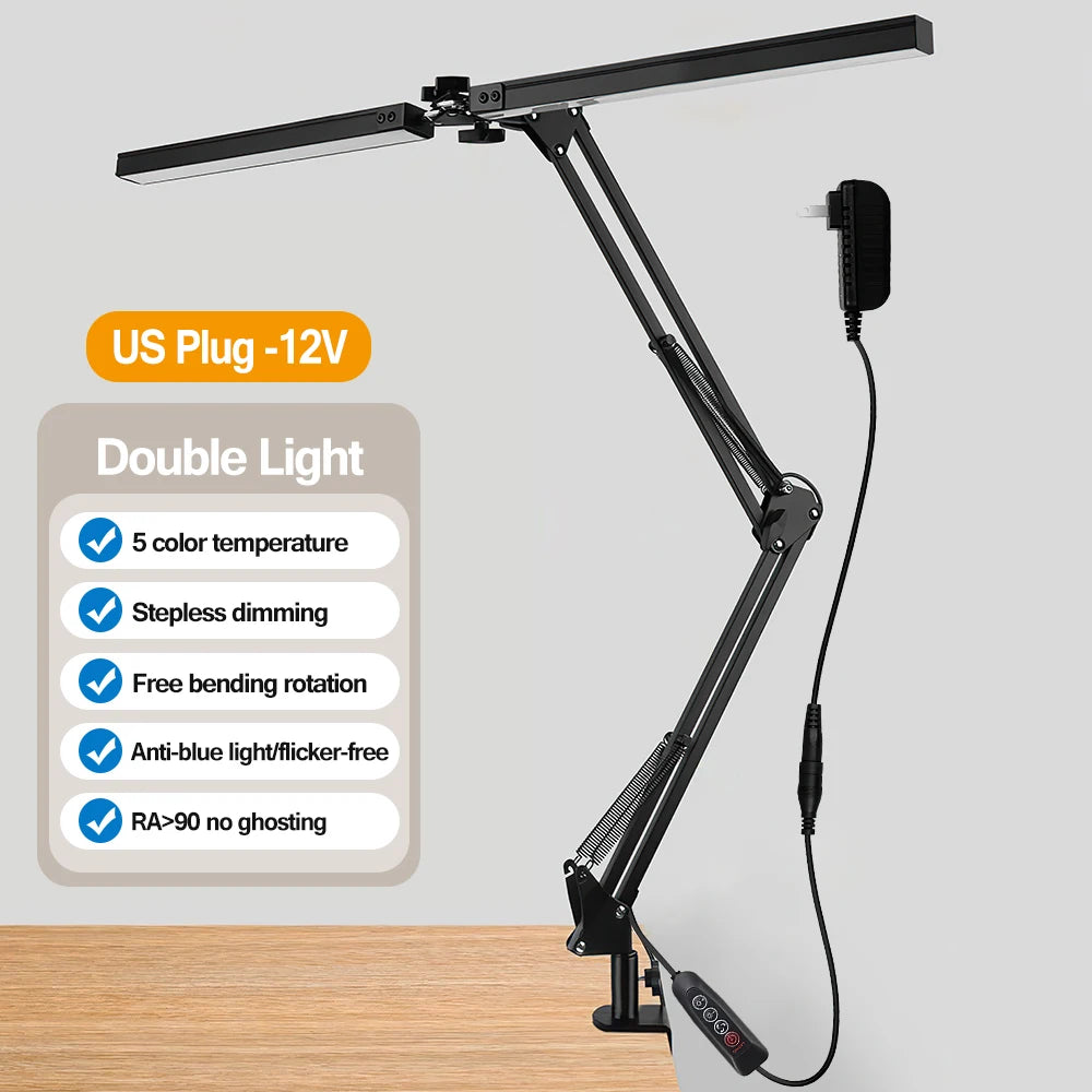 LED Desk Lamps Stepless Dimmable Led Computer Monitor Light USB Table Lamp for Office Study Reading Lighting Fixture