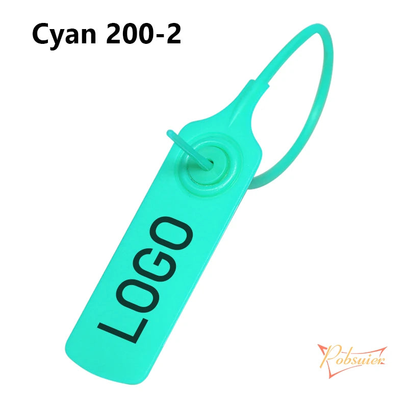 100Pcs Custom Clothing Hang Tags Personalized Plastic Security Seals Logo Print Garment Shoe Clothes Tamper Proof Label 200mm