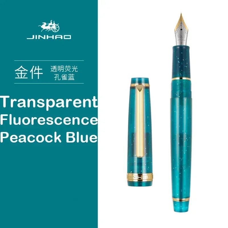 Jinhao 82 Fountain Pen Luxury Acrylic Ink Pen Spin  EF F M Nib Elegante Business Office School Supplies Writing Pen Stationery