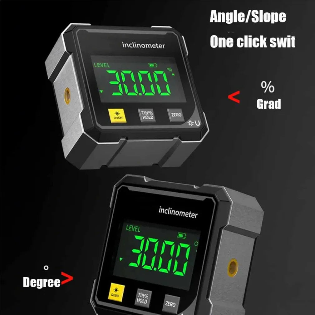 4-Side Magnetic Digital Angle Gauge With Laser Electronic Protractor Horizontometer Inclinometer Angle Ruler Slope Measuring