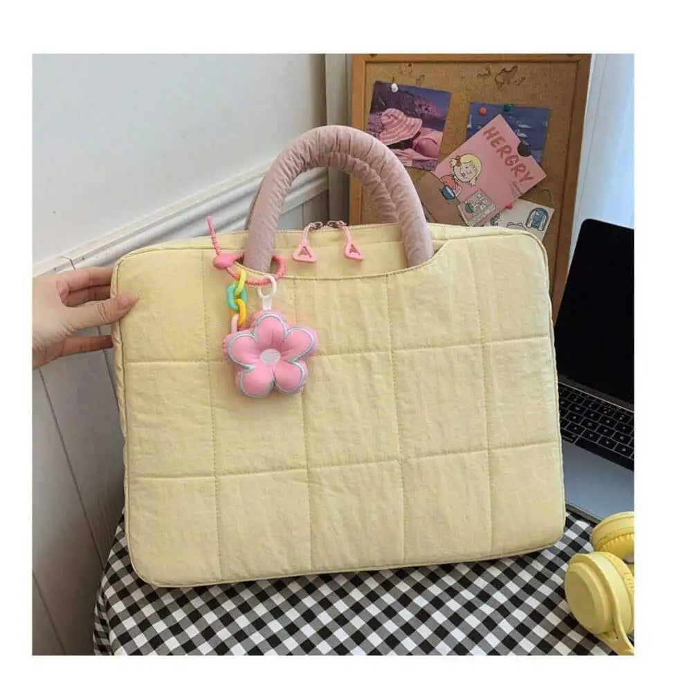 Lightweight Puffy Laptop Sleeve 14/16 Inch Commuter Laptop Briefcase Notebook Sleeve Notebook Case Portable Handbag for Women