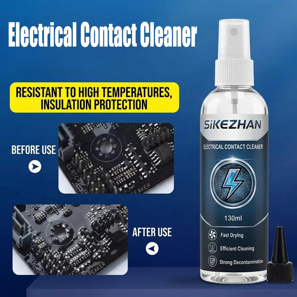 130ml Electrical Contact Cleaner, Fast Drying Circuit Board PCB Cleaner Spray, Remove Oxide for Electronic Repair SIKEZHAN