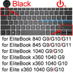 Keyboard cover for HP EliteBook 6 8 G2a G2i G1a G1q G1i 840 G11 G10 845 G9 X360 1040 G8 640 745 645 Silicone Protector Skin Case