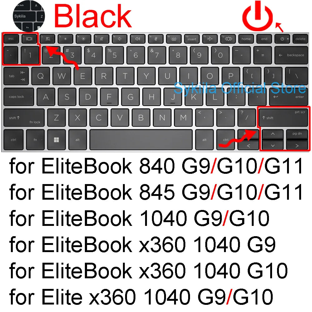 Keyboard cover for HP EliteBook 6 8 G2a G2i G1a G1q G1i 840 G11 G10 845 G9 X360 1040 G8 640 745 645 Silicone Protector Skin Case