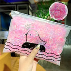 Kids Elastic Hair Accessories, 500Pcs Colorful Disposable Ponytail Rubber Bands for Girls