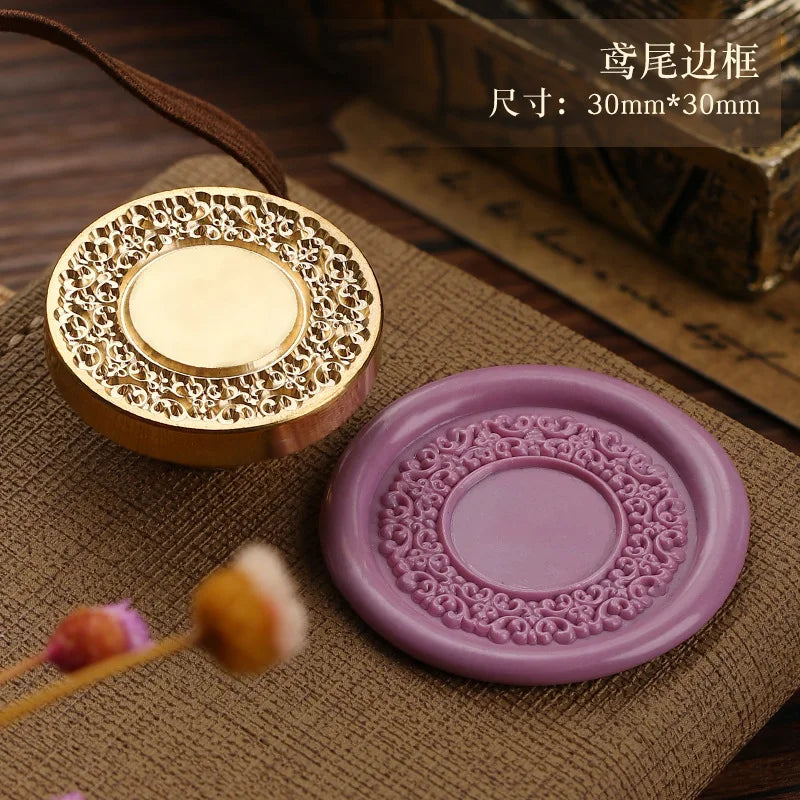 Fire Paint Seal Wax Stamp Heads Photo Frame Series Sealing Wax Stamp Head For DIY Scrapbooking Envelope Wedding Party Invitation