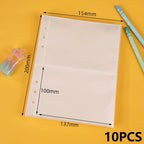 A5 Binder Cute Transparent Binder Notebook Filing Cabinet A5 Ring Pockets Leaf Filing Cabinet A5 Macaron Binder HYJ02
