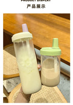 500/800ML Large-capacity Straw Cup, Food-grade Transparent PP Material,Portable Ins Style Water Cup, Juice Milk Tea Cup