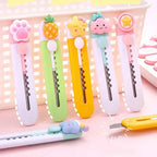 3/5Pcs Cartoon Cat Cat Claw Clouds Mini Letter Opener Plastic Utility Knife Stationery for School Office Home