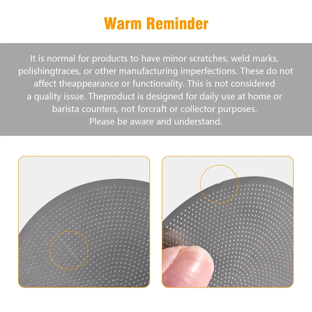0.2mm Espresso Puck Screen 51/53/58.5mm Stainless Steel Coffee Filter Mesh For Portafilter Espresso Machine Barista Tool
