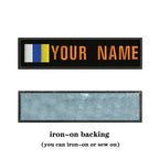 Canary Islands Flag 10X2.5cm Embroidery Custom Name Text Patch Stripes Badge Iron On Or  Patches