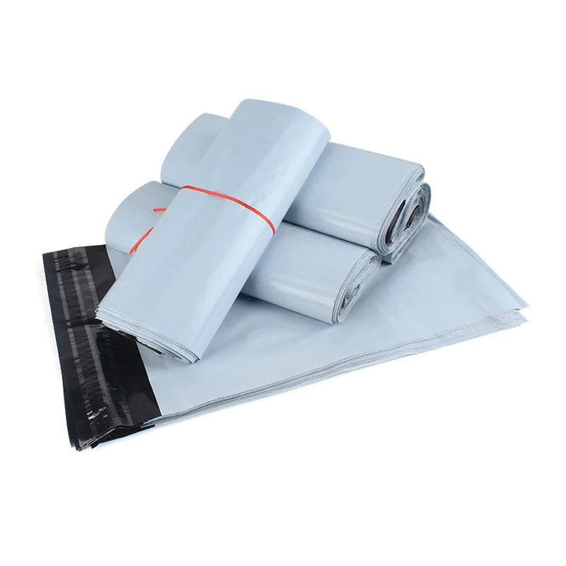 50Pcs White Courier Mailer Bags Packaging Poly Package Plastic Self-Adhesive Mailing Express Bag Envelope Postal Pouch Mailing