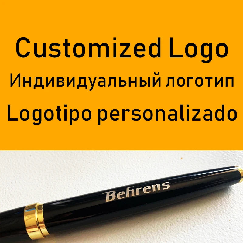 High Quality Luxury Metal Gel Pen Sculpture Pattern Roller Pen Office School Stationary Pen Customized Logo Name Gift