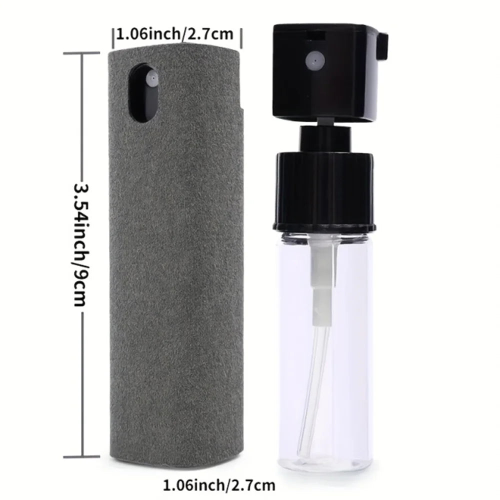 1/2/3pc 2 In 1 Screen Cleaner Spray Portable Tablet Mobile Phone Touch Screen Microfiber Cloth Dust Removal Cleaning Tool