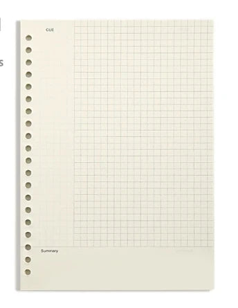 A5 B5 Line Grid 20Holes Loose-Leaf Notebook Refill Spiral Binder Paper Index Inside Page Dot Grid Blank Connell Stationery