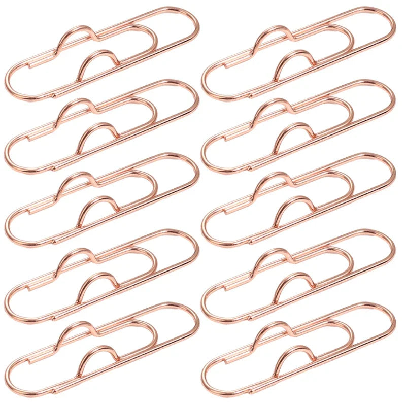 Anti Lost Paper Clip Metal Pen Holder Clips Portable Bookmarks Photo Memo Ticket Fixed Paperclips Office School Stationery