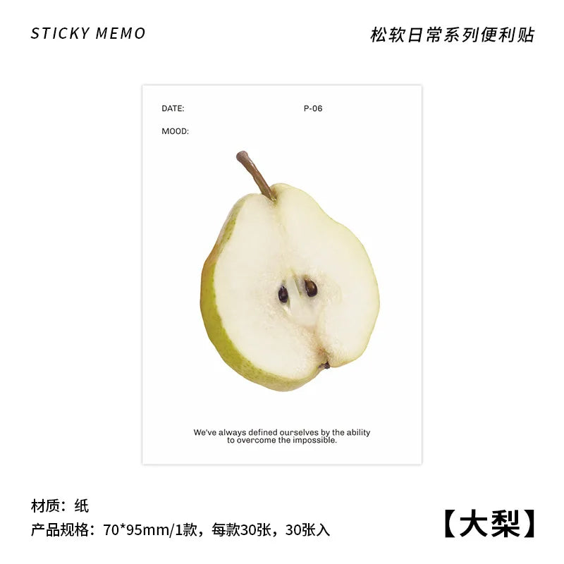 30sheets Fluffy Daily Series Notes Simple Ins Style Check-in Planner Student Notes Message Paper